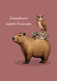 Capybara Good Friends(pink orange)