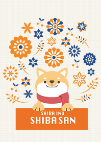SHIBAINU SHIBASAN -navy orange -