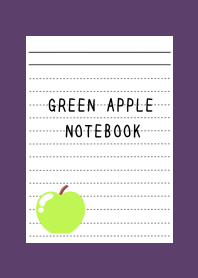GREEN APPLE NOTEBOOK-DEEP PURPLEj