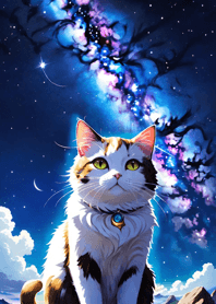 Night Moon Star Cat 1ABa05