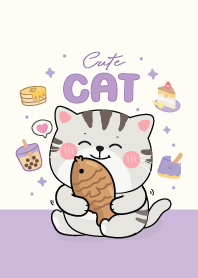 Cat Cute : Purple