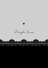 レースの着せ替え。黒とグレー。