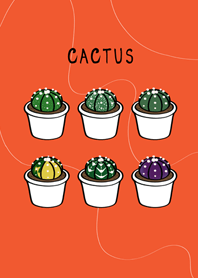 Cute cactus!(sunset orange)