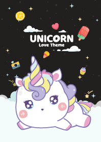 น้องยูนิคอร์น ก้อนเมฆน่ารัก สีดำ