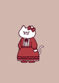 Frilly dress cat.(dusty colors01)