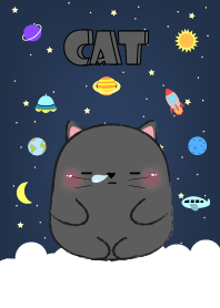 Emotions Black Cat On Galaxy
