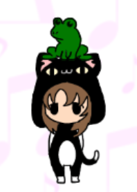 Frog and me Black cat Ver.