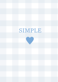 SIMPLE HEART (check naturalblue)