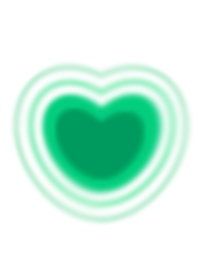 green white heart cute