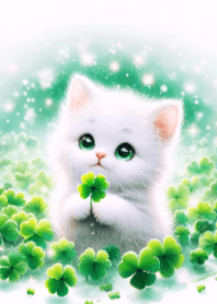 Little Kitten in Clover Field V.5