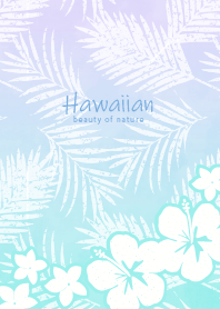 Hawaiian Palm tree -Green Purple-