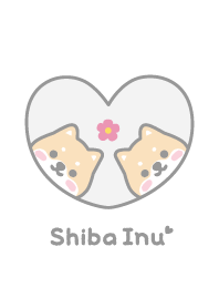 Shiba Inu Flower [White]