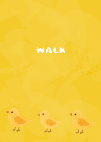 Nordic style birds02 on yellow