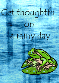 物思いにふける雨の日