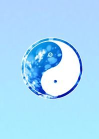 Yin&yang illustration lightblue insummer