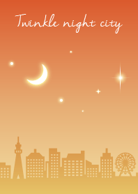Twinkle night city orange