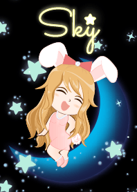 Sky - Bunny girl on Blue Moon