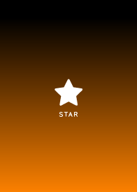 Lucky Star Gradation//Black&Vivid Orange