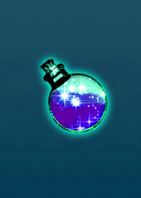 Happy little bottle medicine blue