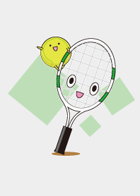 Tennis racket gray and green