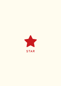 Simple Lucky Star / Beige&Red