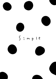 White and black polka dots. Adult.