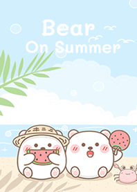 Bear on summer in the beach!