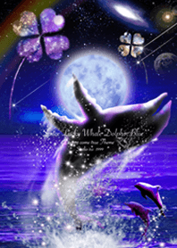 運気上昇 Space Lucky Whale Dolphin Blue