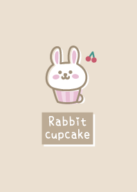Rabbit cupcake <Cherry> beige