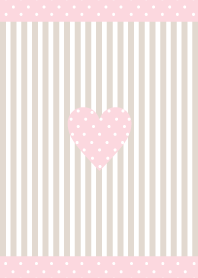 Light Brown Stripe & Pink Heart. 2
