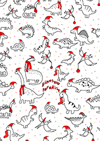 Dinosaur Paradise at Christmas (White)JP