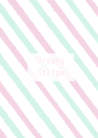Dreamy Stripe: Green and Pink