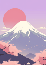 Mount Fuji and cherry blossoms