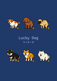 ラッキードッグゴールドを送る(深い青)