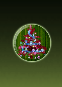 Christmas Green Button @ Winter Feature