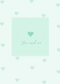 pattern_heart /mint green