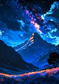Mountain galaxy theme