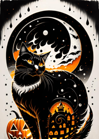halloween cat A9983C