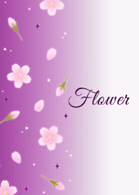 Flower 006-2 (Cherry blossoms/Purple)