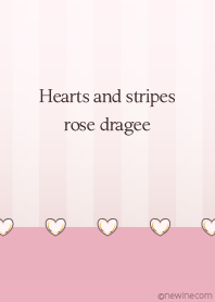 Hearts and stripes rose dragee