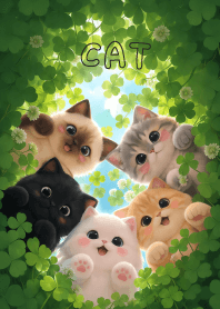 Lovely Cat Gang in Clover Leaf