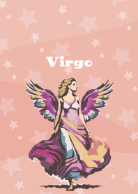 virgo constellation on pink & blue