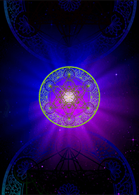 宇宙曼茶羅アート メタトロンキューブ