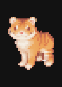 타이거 픽셀 아트 테마 BW 02