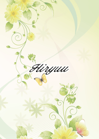 ひりゅう用 Butterflies and flowers
