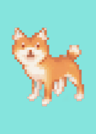 Dog Pixel Art Theme  Green 09