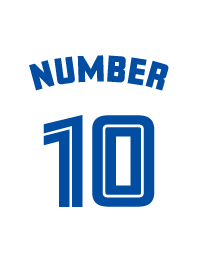 Number 10 White x blue version