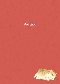 Cats are soothing04 red & beige