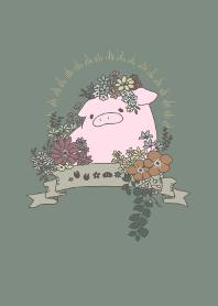 Flowers and the Piggy