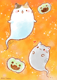 にゃんこおばけのハロウィン♪